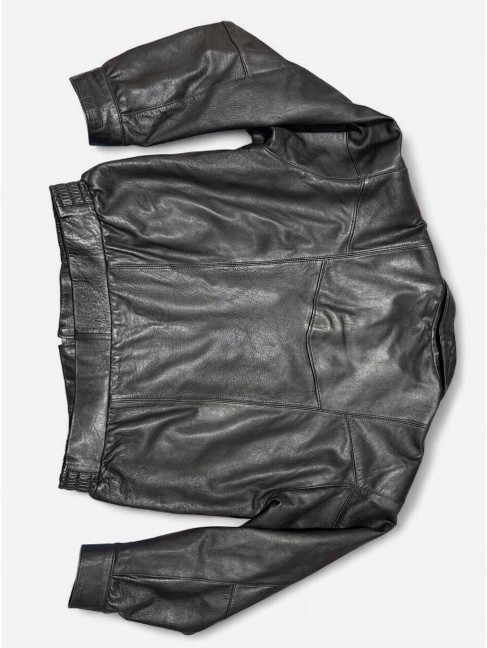 Vintage Genuine Leather Bomber Jacket‎ XL Made in Mexico Lined Brown - Picture 7 of 7
